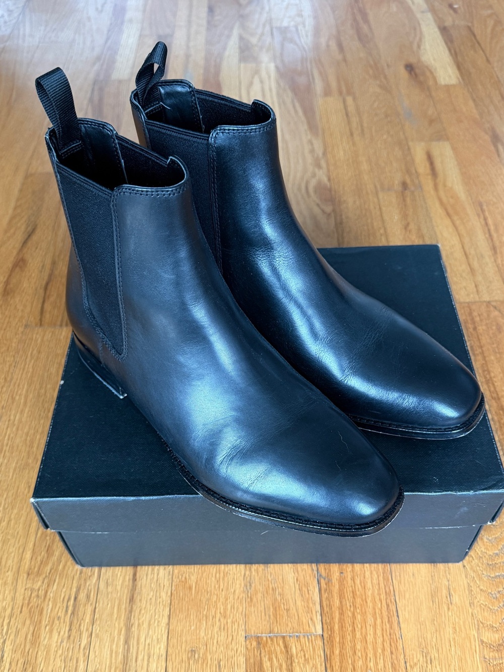 EUC Coach Mens Metropolitan Black Leather Chelsea Boots Size 8D In Box MSRP $295 - Picture 4 of 8